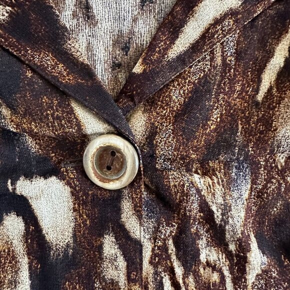 Vintage Dorothy Schoelen Jacket Blazer Artsy Boho Animal Print - Picture 15 of 16